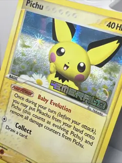 Pichu 59/106 EX Emerald Reverse Holo Stamped Pokemon Card 2005. NM- - Image 3
