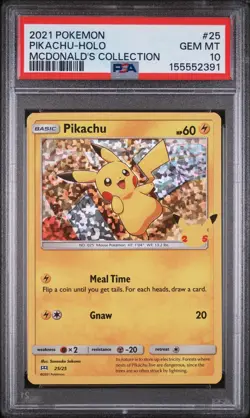 2021 POKEMON MCDONALD'S COLLECTION #25 PIKACHU-HOLO PSA 10 - Image 1