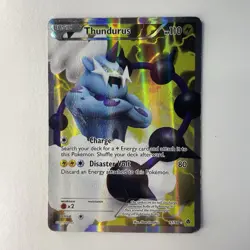 Thundurus 97/98 Rare Ultra Emerging Powers Pokemon TCG Card Damaged - Image 1