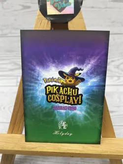 Pikachu as Cosplay Elvis Non- Pokemon Fan Art Cracked Ice Holo Trading Card - Image 5