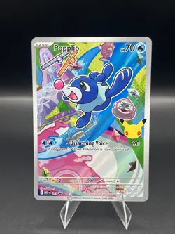 Pokemon First Partner Illustration Collection Popplio Black Star Full Art #045 - Image 1
