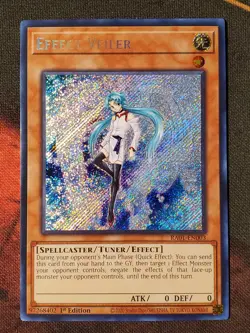 Yugioh Effect Veiler RA01-EN003 Secret Rare 1st Edition NM - Image 1