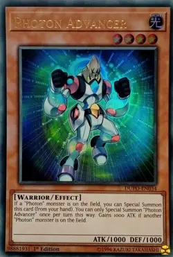 DUPO-EN034 PHOTON ADVANCER ULTRA RARE 1ST EDITION YuGiOh CARD - Image 1