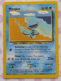 Pokemon Card - Neo Genesis 82/111 - WOOPER (common) - Image 1