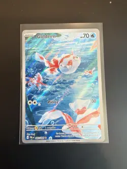 Goldeen Illustration IR Rare 087/084 Pitch Black Card in hand! Pokemon English - Image 1
