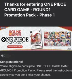 Round 1 One Piece Card Game Promotional Pack - English Presale ALL 10 packs ✅ - Image 1
