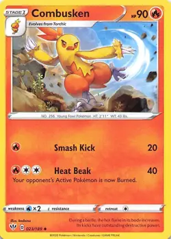 Pokemon Card - Combusken - (023/189 - Darkness Ablaze) - Image 1