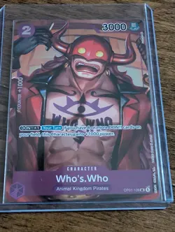 Bandai One Piece CCG Romance Dawn Who's Who OP01-109 Character Card 3000 Power - Image 1