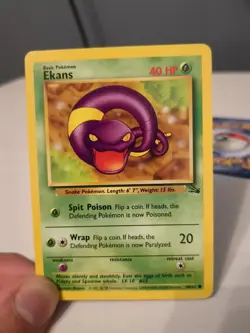 Ekans 1st Edition Pokemon Card 46/62 Fossil Set Near Mint NM - Image 1