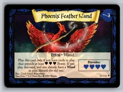 Harry Potter TCG Phoenix Wand 31/116 Rare Star Base Set Item Wizards Card - Image 1