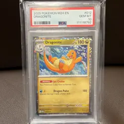 McDonald's 2024 Pokemon Dragonite M24EN Promo Holo Foil Card #012/015 PSA 10 - Image 1