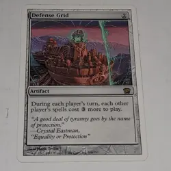 Defense Grid 8th Edition LP Artifact Rare MAGIC GATHERING CARD - Image 1