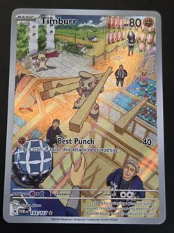 Pokemon Timburr 183/167 Twilight Masquerade SIR Card NM - Image 1