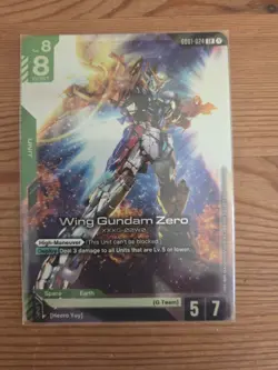 Gundam Card Game.Wing Gundam Zero GD01-024 LR | GD01 Newtype Rising - Image 1