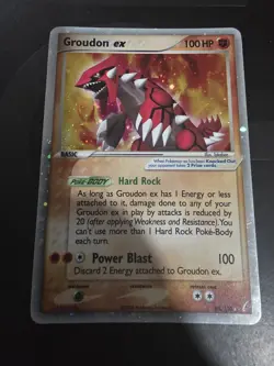 Groudon ex 93/100 EX Crystal Guardians Holo Ultra Rare Vintage Pokemon TCG Card - Image 1