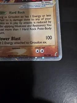 Groudon ex 93/100 EX Crystal Guardians Holo Ultra Rare Vintage Pokemon TCG Card - Image 5