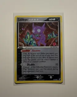 Pokemon TCG Sableye Crystal Guardians 10/100 Holo Rare Card 2006 English NM/LP - Image 1