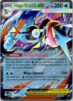 Mega Greninja ex 22/86 Chaos Rising Holo Pokemon TCG Card - Image 3
