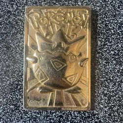 Pokemon Togepi Metal Collector Card Gold Nintendo Vintage 1999 - Image 1