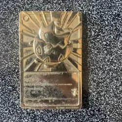 Pokemon Togepi Metal Collector Card Gold Nintendo Vintage 1999 - Image 2