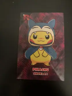 [Peru] Pikachu Snorlax Poncho Heart Holo NM Rocket Team Card Database Non-TCG - Image 1