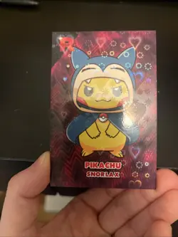 [Peru] Pikachu Snorlax Poncho Heart Holo NM Rocket Team Card Database Non-TCG - Image 3