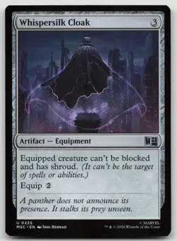 Whispersilk Cloak 225 Commander: Marvel Super Heroes Magic: The Gathering NM - Image 1