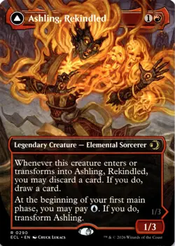 MTG Ashling, Rekindled (Borderless) NON FOIL NM R 290 Lorwyn Eclipsed - Image 1