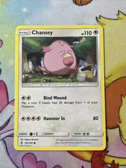 Chansey 101/145 Common Guardians Rising Sun & Moon Pokemon Card 2017 VLP - Image 1