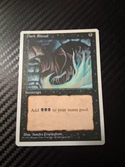 Wizards of the Coast Magic: The Gathering Dark Ritual 4th Ed 1995 Black Common - Image 1