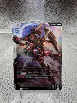 Justice Gundam - Newtype Rising #GD01-066 LR - NM Holo Foil Gundam Card Game - Image 1