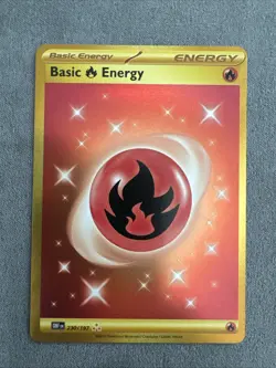 Pokemon TCG Basic Fire Energy Obsidian Flames 230/197 Hyper Rare Near Mint NM - Image 1