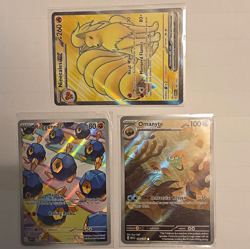 Pokemon TCG Crown Zenith Holo Full Art Lot 3: Ninetales Roggenrola Omanyte - Image 1