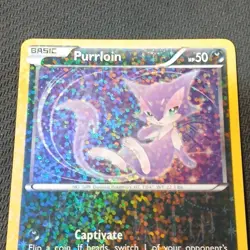 Pokemon TCG Purrloin RC13/RC25 Legendary Treasures Radiant Holo Uncommon EN 2013 - Image 3