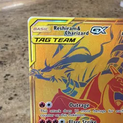 Pokemon Reshiram & Charizard GX Tag Team Gold SM247 - Image 3