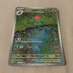 Pokemon TCG Ivysaur 167/165 Scarlet & Violet 151 Illustration Rare Full Art Holo - Image 1