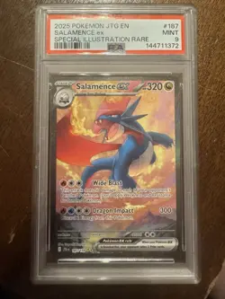POKEMON SALAMENCE ex 2025 JOURNEY TOGETHER #187 SPECIAL ILL RARE PSA 9 - Image 1