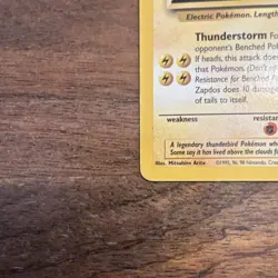 Pokemon TCG Zapdos 30/62 Fossil Holo Rare 80 HP English 1999 WotC - Image 4