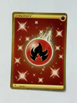 Pokemon TCG Fire Energy 284/264 Fusion Strike Secret Rare Holo EN - Image 1