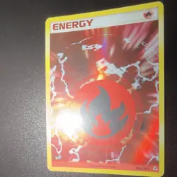 Nintendo Pokemon TCG Fire Energy 106/110 Holon Phantoms Holo Eng - Image 3
