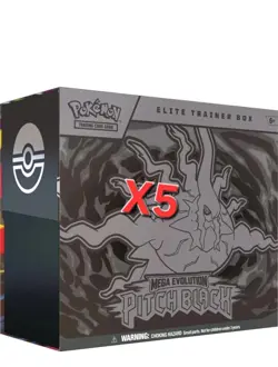 X5 Pokemon Mega Evolution Pitch Black Elite Trainer Box. 5 Factory Sealed Etbs - Image 1