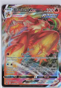Blaziken VMAX 021/198 Holo VMAX Rare Chilling Reign Pokemon Near Mint - Image 1