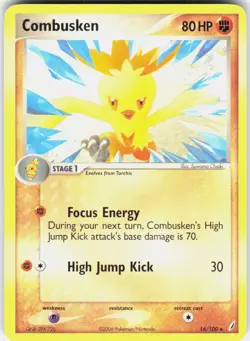 Combusken 16/100 Rare Crystal Guardians Pokemon Near Mint - Image 1