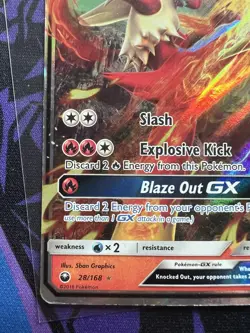 Pokemon TCG Blaziken GX 28/168 SM-Celestial Storm Ultra Rare Holo English MP - Image 5