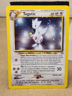 2000 Togetic Neo Genesis Swirl 16/111 Vintage Pokemon Holo Tcg Vtg Play Game Tr - Image 1