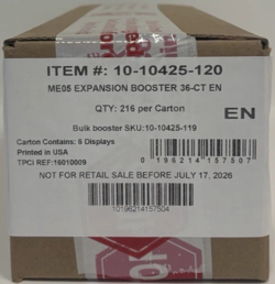 POKEMON PITCH BLACK 6 BOX BOOSTER CASE - FACTORY SEALED - US ENGLISH - IN HAND! - Image 1