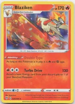 Blaziken 024/189 Holo Rare Darkness Ablaze Pokemon Holo Near Mint - Image 1