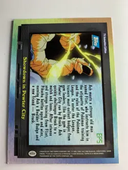 2000 Topps Pokemon TV #EP5 Showdown in Pewter City (B) Silver Foil - Image 2