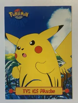 1999 Topps Pokemon TV #TV2 Pikachu #25 Black Logo (G) FREE COMBINED SHIPPING - Image 1