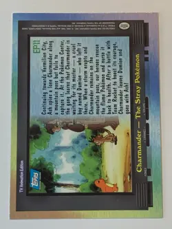 2000 Topps Pokemon TV #EP11 Charmander - The Stray Pokemon Silver Foil (F) - Image 2